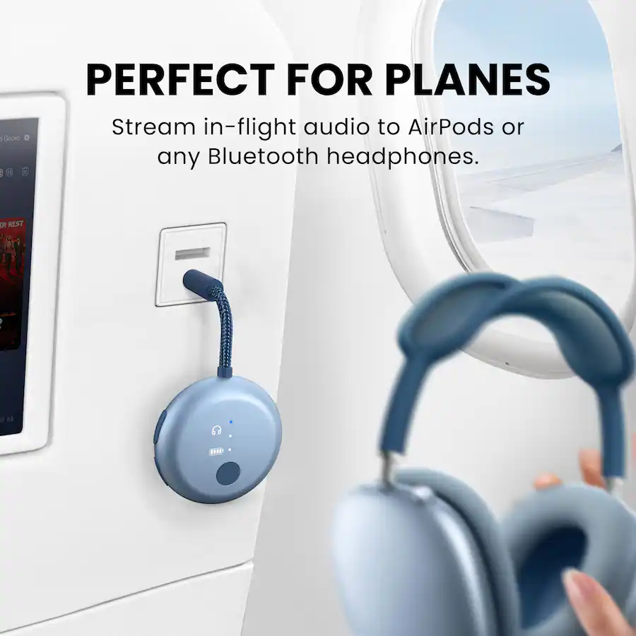 Chhatavan Tree Avantree SoundJet R1 – 25Hr Airplane Bluetooth Adapter for All AirPods ...