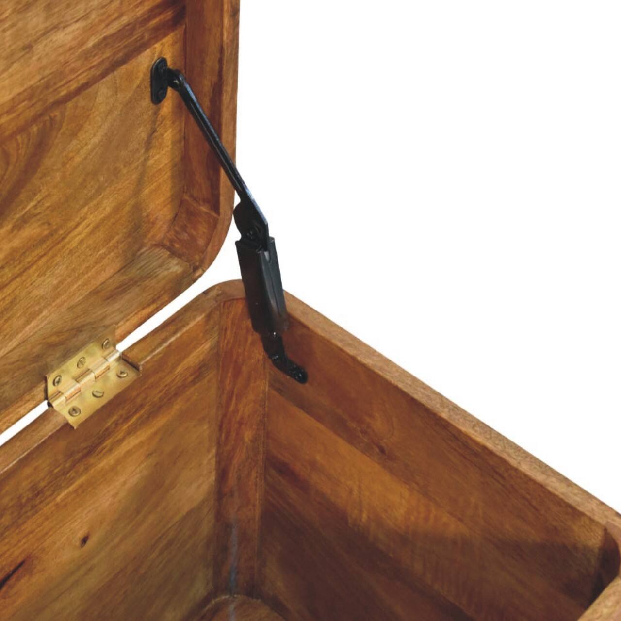 Alt View 2. Artisan Furniture - Artisan Furniture Solid Wood Bola Storage Trunk Bench, Brown - Brown.