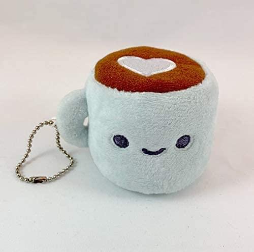 Alt View 1. Disburst - Coffee Plush Charm Keychain - White.