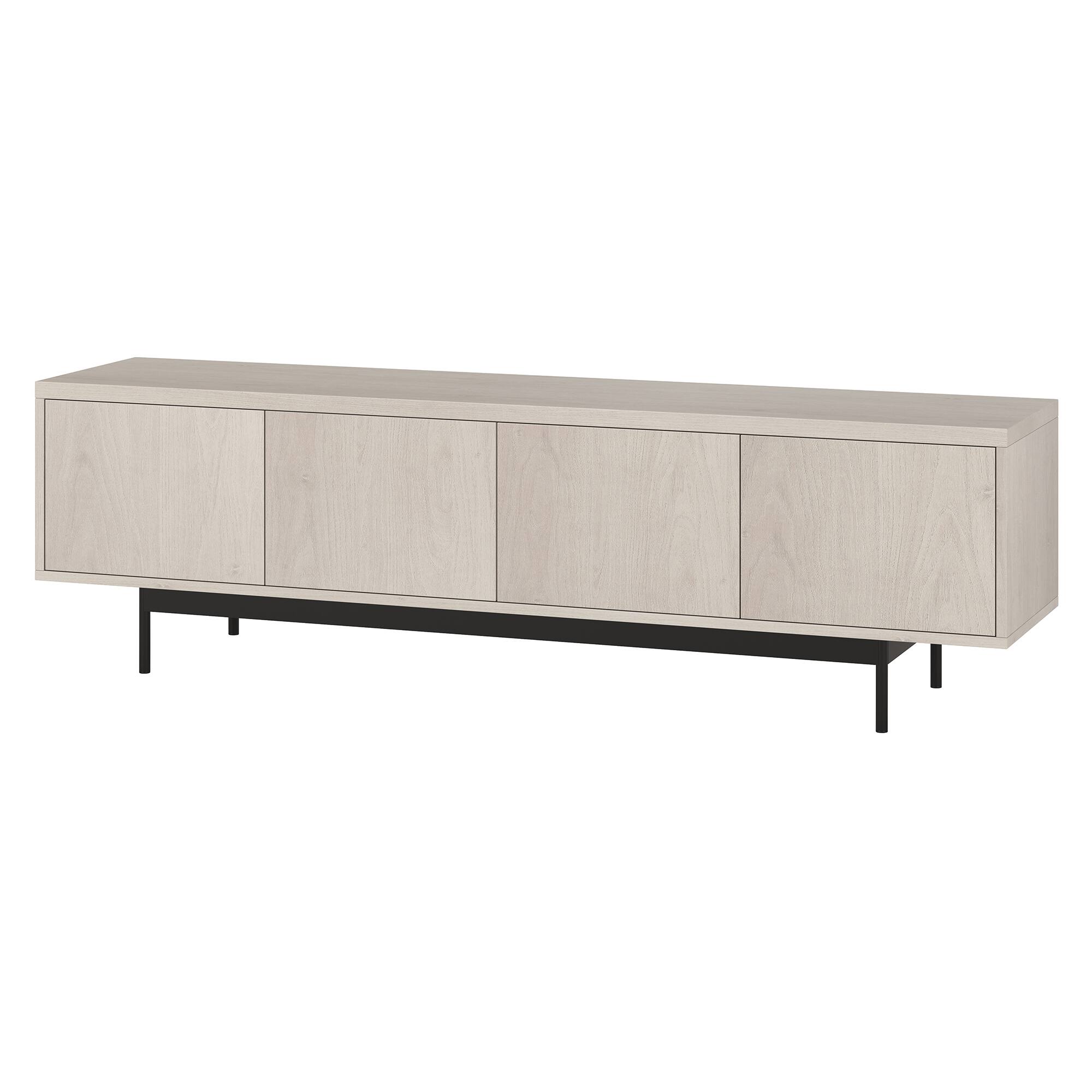 Left. Hudson&Canal - Abington Rectangular TV Stand for TV's up to 75" in Alder White - Alder White.