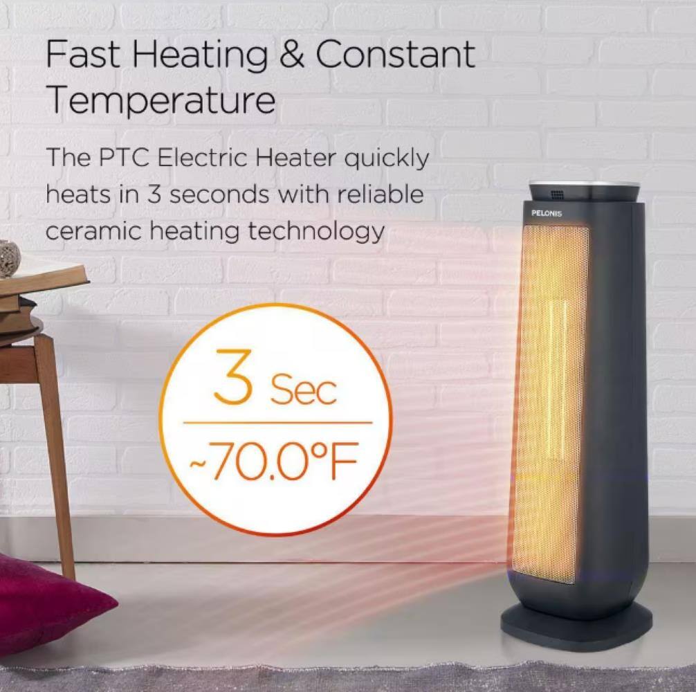 Fast Heating & Constant Temperature

The PTC Electric Heater quickly heats in 3 seconds with reliable ceramic heating technology

3 Sec ~70.0°F