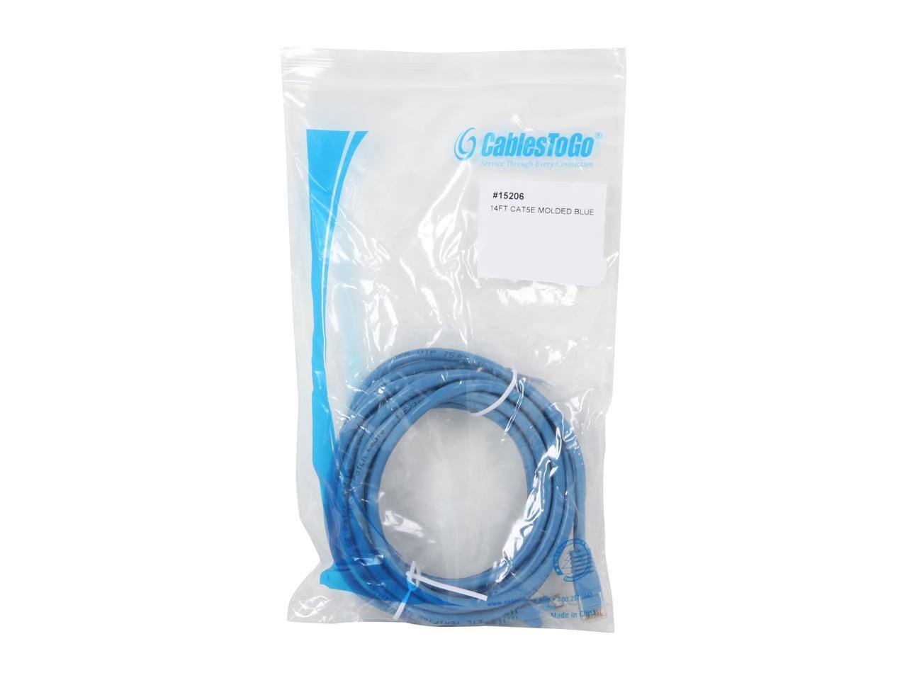 CablesToGo Service Through Every Connection  
#15206  
14FT CAT5E MOLDED BLUE  
$100.21  
Made in China