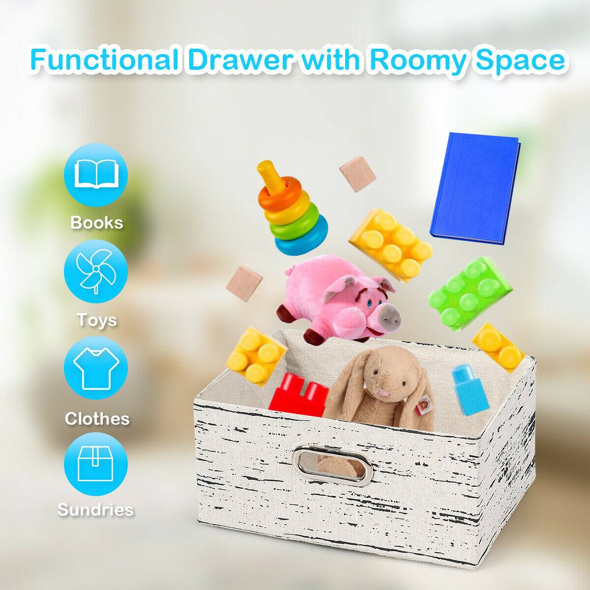 Functional Drawer with Roomy Space: Books, Toys, Clothes, Sundries.