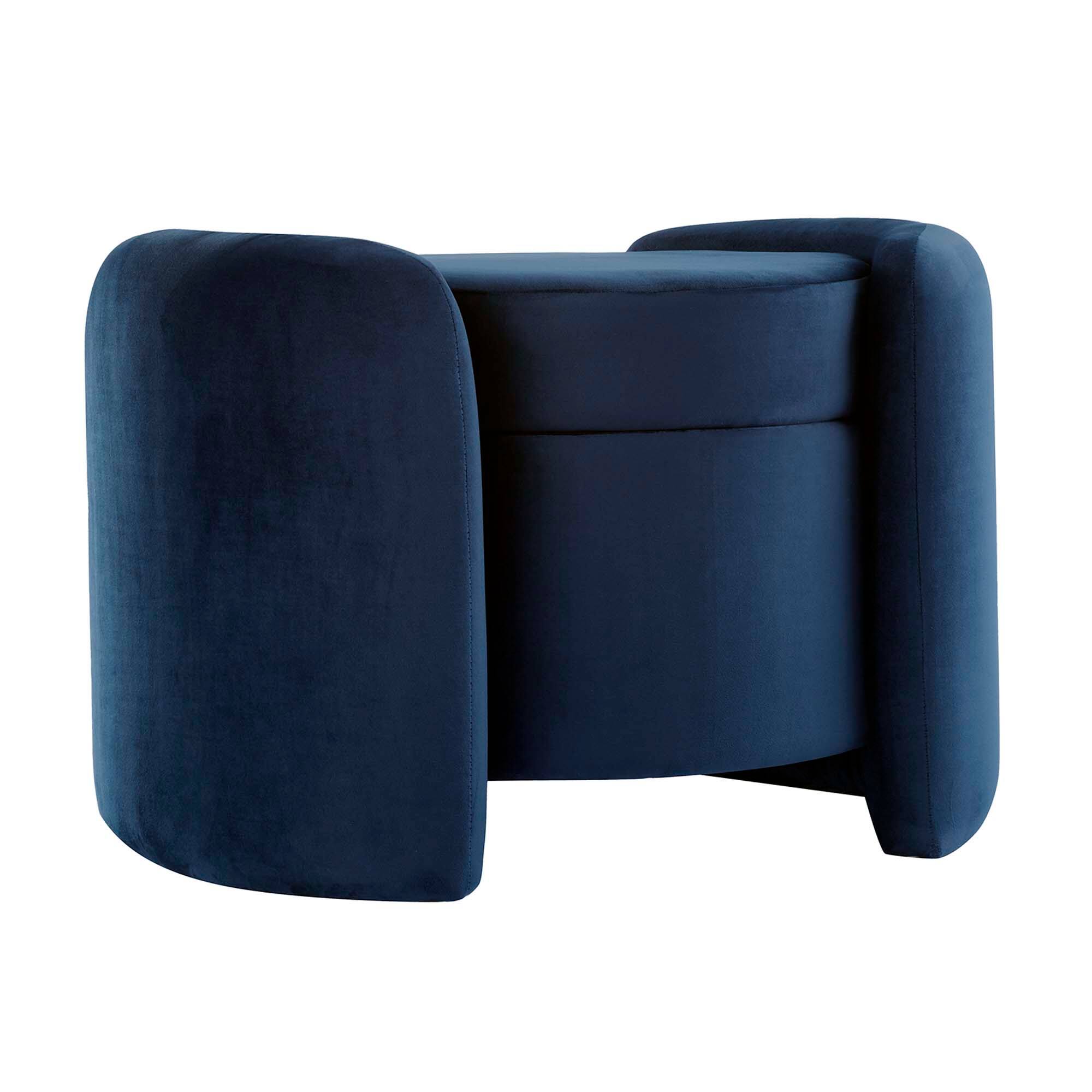 Angle. Modway - Nebula Upholstered Performance Velvet Ottoman by Modway - EEI-6055-MID.