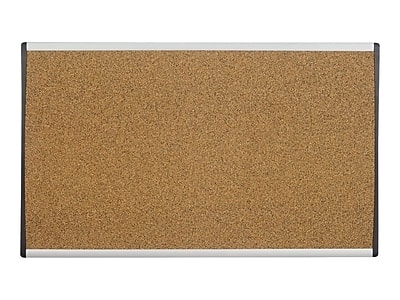 Quartet - Arc Cubicle Cork Bulletin Board, 18"H x 30"W - Aluminum Frame