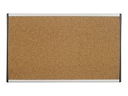 Quartet - Arc Cubicle Cork Bulletin Board, 18"H x 30"W - Aluminum Frame