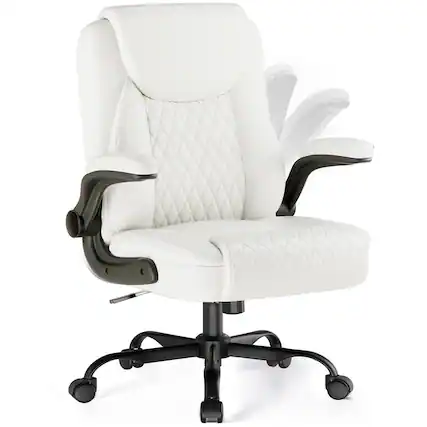 Front. GTPlayer - Gaming Chair Ergonomic Office Chair with Comfy Lumbar Support Computer Chair - White.