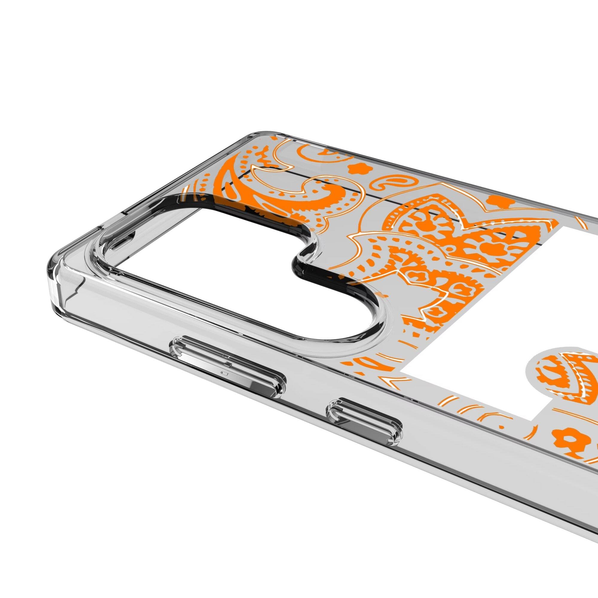 Alt View 2. Keyscaper - Tennessee Volunteers Paisley Galaxy Clear Case - S23 Ultra - Multicolor.