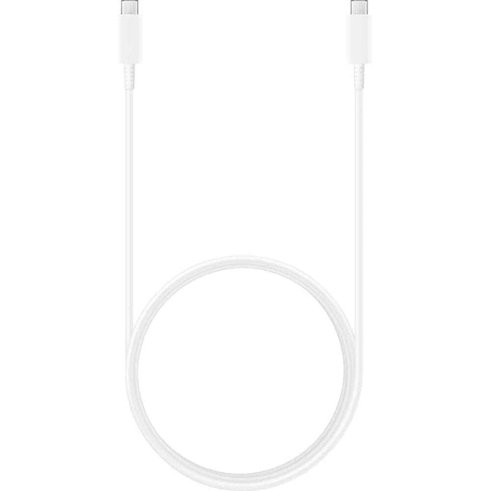 Front. Samsung - Samsung 5A USB-C to USB-C Cable (1.8m) - White.