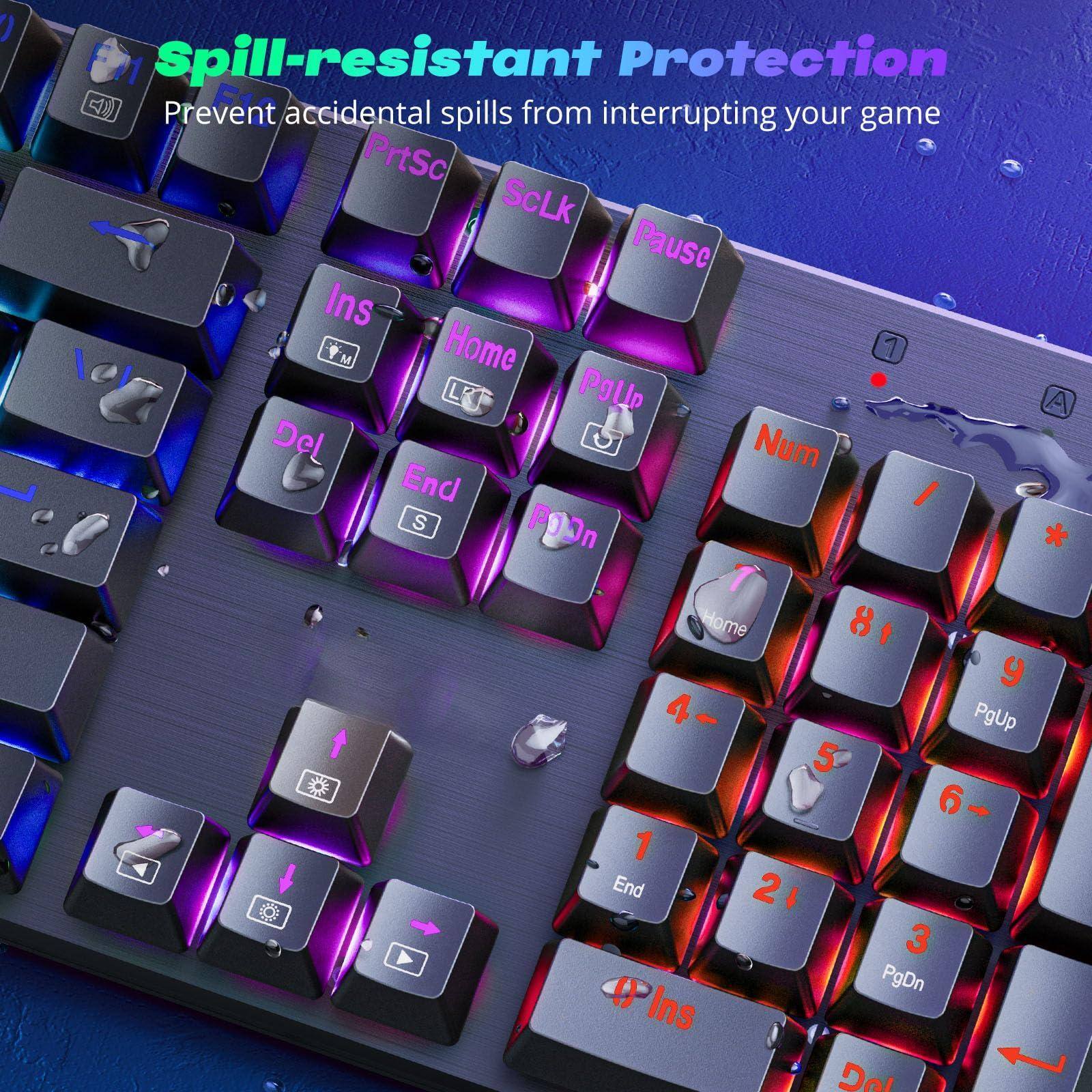 Spill-resistant Protection  
Prevent accidental spills from interrupting your game  

PrtSc  
ScLk  
Pause  
Ins  
Home  
PgUp  
Del  
End  
Num  
PgDn  
1  
2  
3  
4  
5  
6  
7  
8  
9  
0  
Ins  
Del