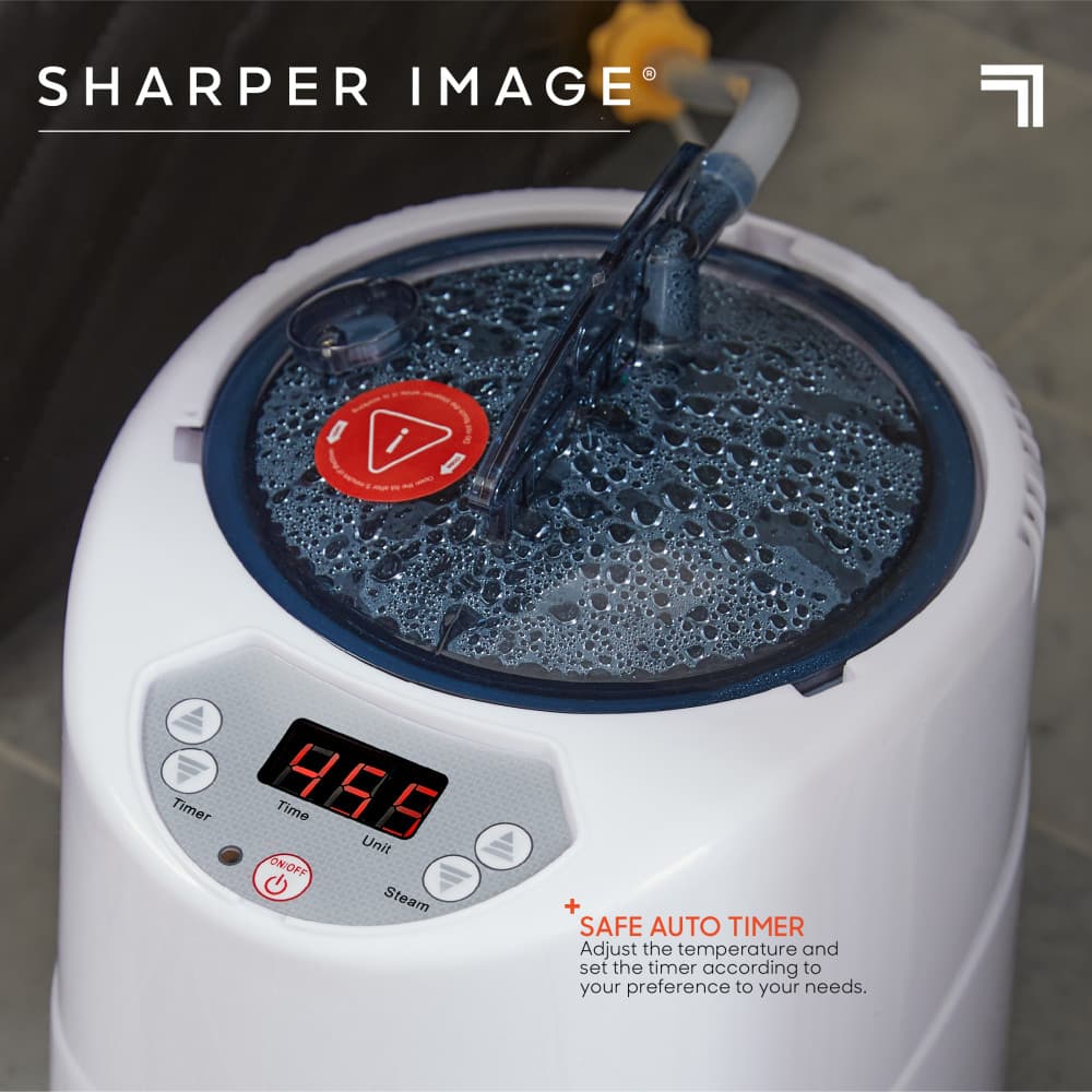 Sharper Image g-Timer H Time Unit ON/OFF Steam + SAFE AUTO TIMER Adjust the temperature and set the timer according to your preference to your needs.