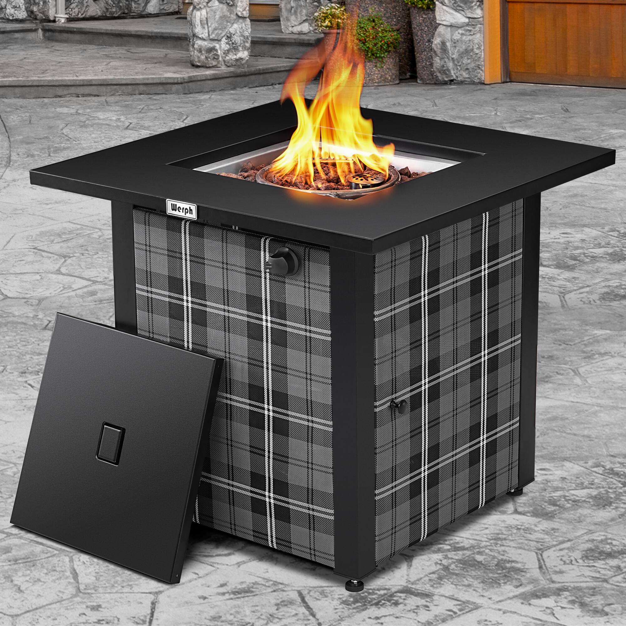 Angle. Werph - Werph  28" Propane Fire Pit Table - Black.