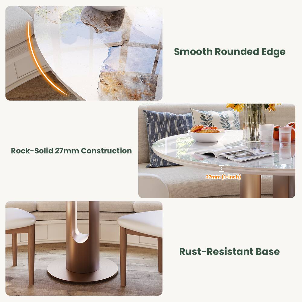 Smooth Rounded Edge  
Rock-Solid 27mm Construction  
27mm (1-inch) Rust-Resistant Base
