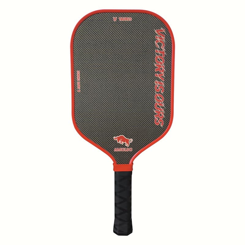 Anysun - Thermoformed Pickleball Paddle – Titanium Wire Texture, 16mm PP Honeycomb Core, Fabric Surface - Red