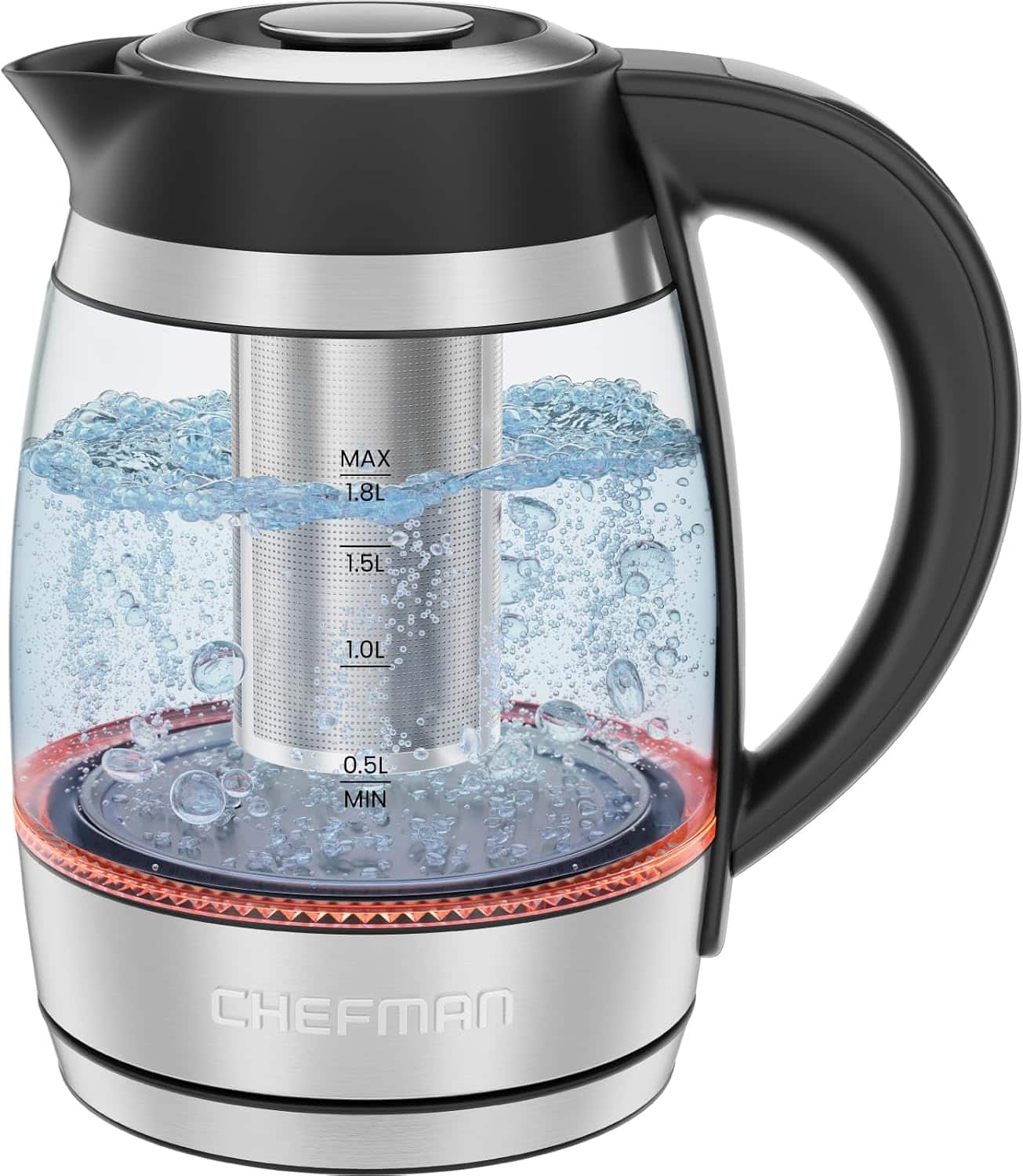 Chefman - Custom-Temp 1.8L Electric Kettle w/ Temperature Control, Keep Hot Function – - Stainless Steel
