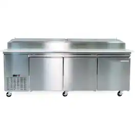 Magic Chef - Commercial 24 cu. ft. Pizza Prep Table Refrigerator - Stainless Steel