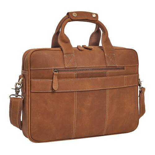 Left. Luxorro - Leather Laptop Bag for me. Fits 15" Laptops - Light Brown.