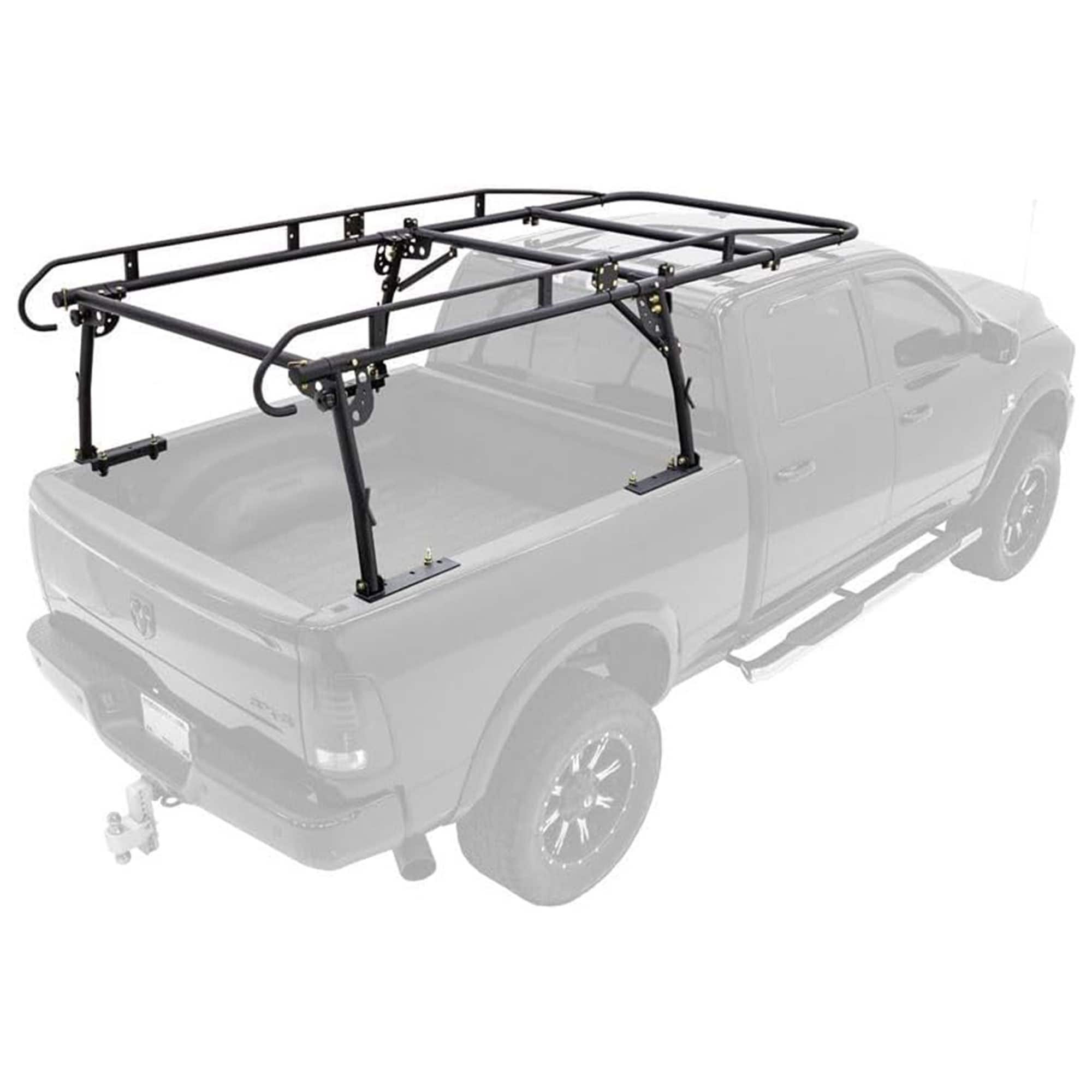 Elevate Outdoor - Powder Coated Steel Over Cap Truck Rack, Adjustable to 75" Wide - Black
