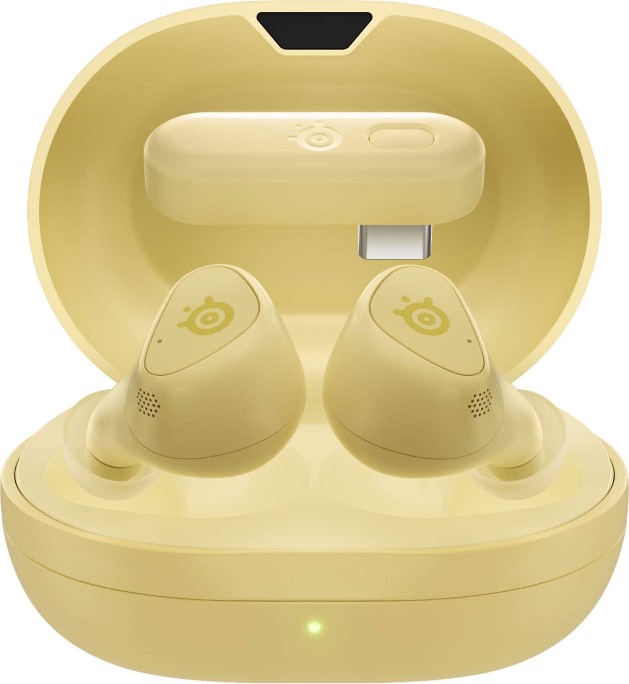 SteelSeries - Arctis GameBuds True Wireless In-Ear Gaming Earbuds with 2.4GHz/Bluetooth for PS5/PS4, PC, Switch and Switch 2 - Yuzu