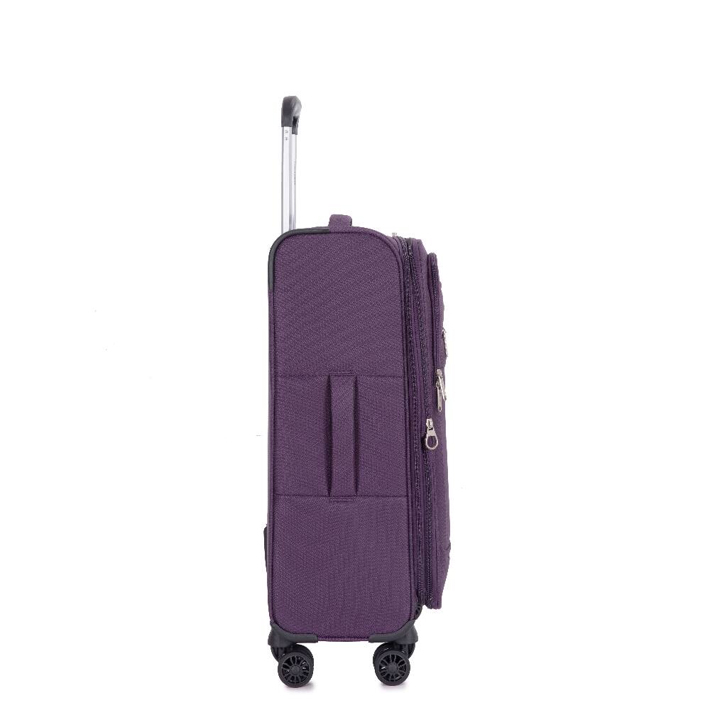 Alt View 3. Ropilly - Ropilly 5 Piece Luggage Set Softshell Suitcase Lightweight Carry On Suitcase Purple - Purple.