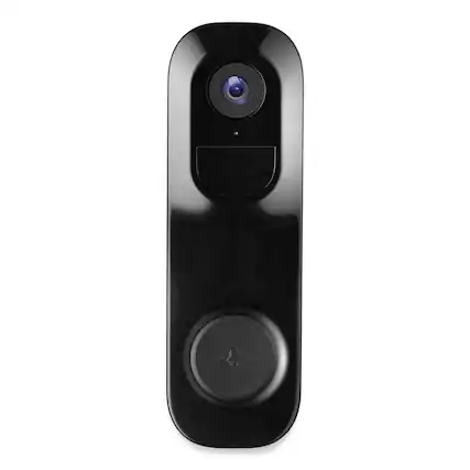 Front. Adesso - Adesso CYBERVIEW 3000 Cyberview 3000 3MP 2048 x 1536 Pixels WiFi Wireless Doorbell Camera - White/Black.