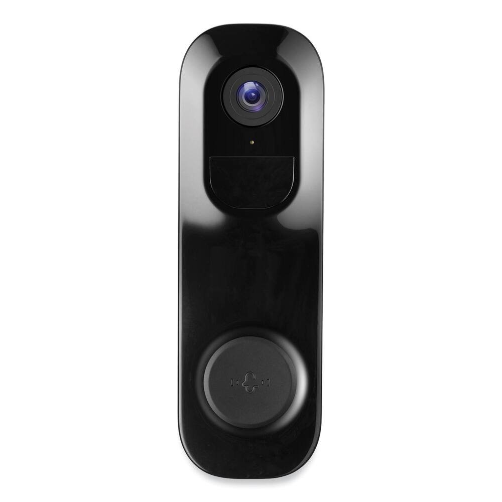 Front. Adesso - Adesso CYBERVIEW 3000 Cyberview 3000 3MP 2048 x 1536 Pixels WiFi Wireless Doorbell Camera - White/Black.