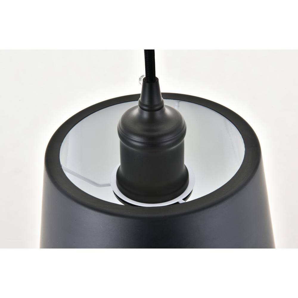 Alt View 3. Living District - Nota 3 light black Pendant - Black.