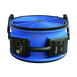 XPOWER - 1/4 HP 1720 CFM High Temperature Sealed Motor Axial Air Mover, Blower, Fan - Blue
