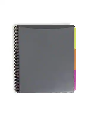 Front. Smead - Letter Size Clear Cover Presentation Book, Gray - Gray.