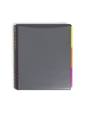 Front. Smead - Letter Size Clear Cover Presentation Book, Gray - Gray.