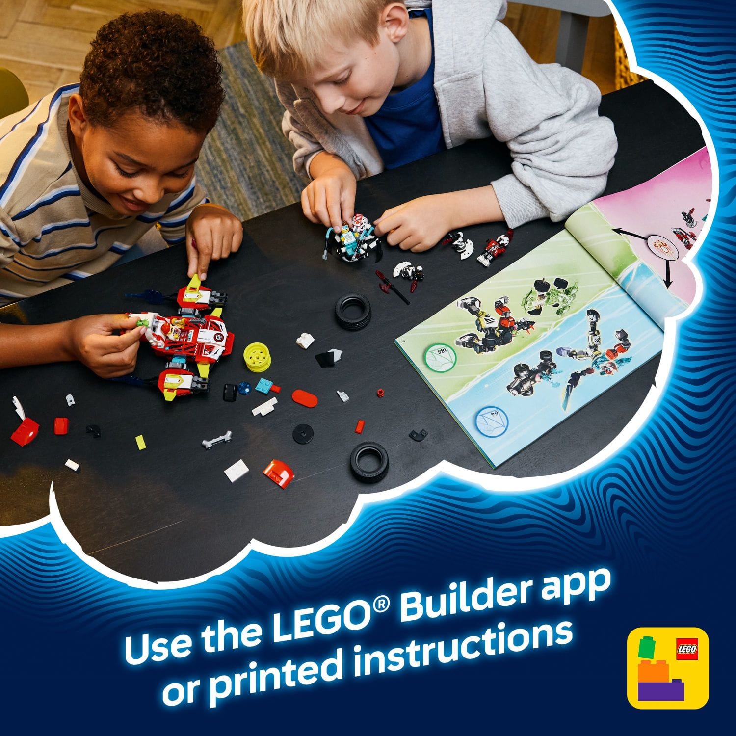 Builder app the LEGO instructions Use or printed LEGO