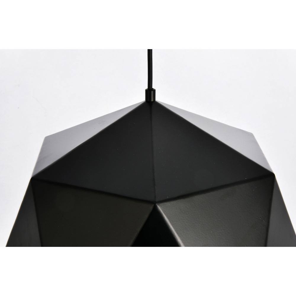 Alt View 1. Living District - Arden Collection Pendant D15.0'' H9.6 Lt:1 Black and Gold Finish - Black And Golden Inside.
