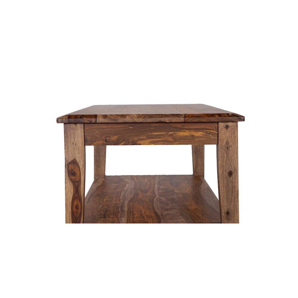 Left. Porter Designs - Sonora Solid Sheesham Wood End Table - Brown.