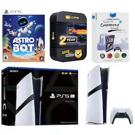 PlayStation 5 Pro Digital Bundle with Astro Bot Game, MightySkins Code and 2 Year Extended Warranty - PlayStation 5