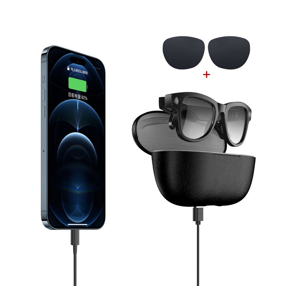 Sunglass +Photochromic lenses with black case