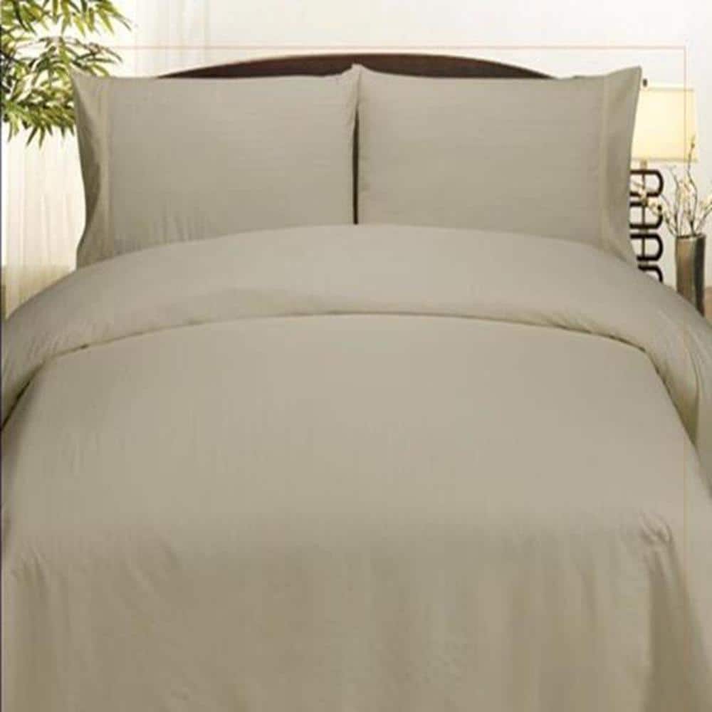 Plazatex - Embossed Dobby Stripe 90GSM Microfiber Sheet Set - Twin 39x75" - Gray