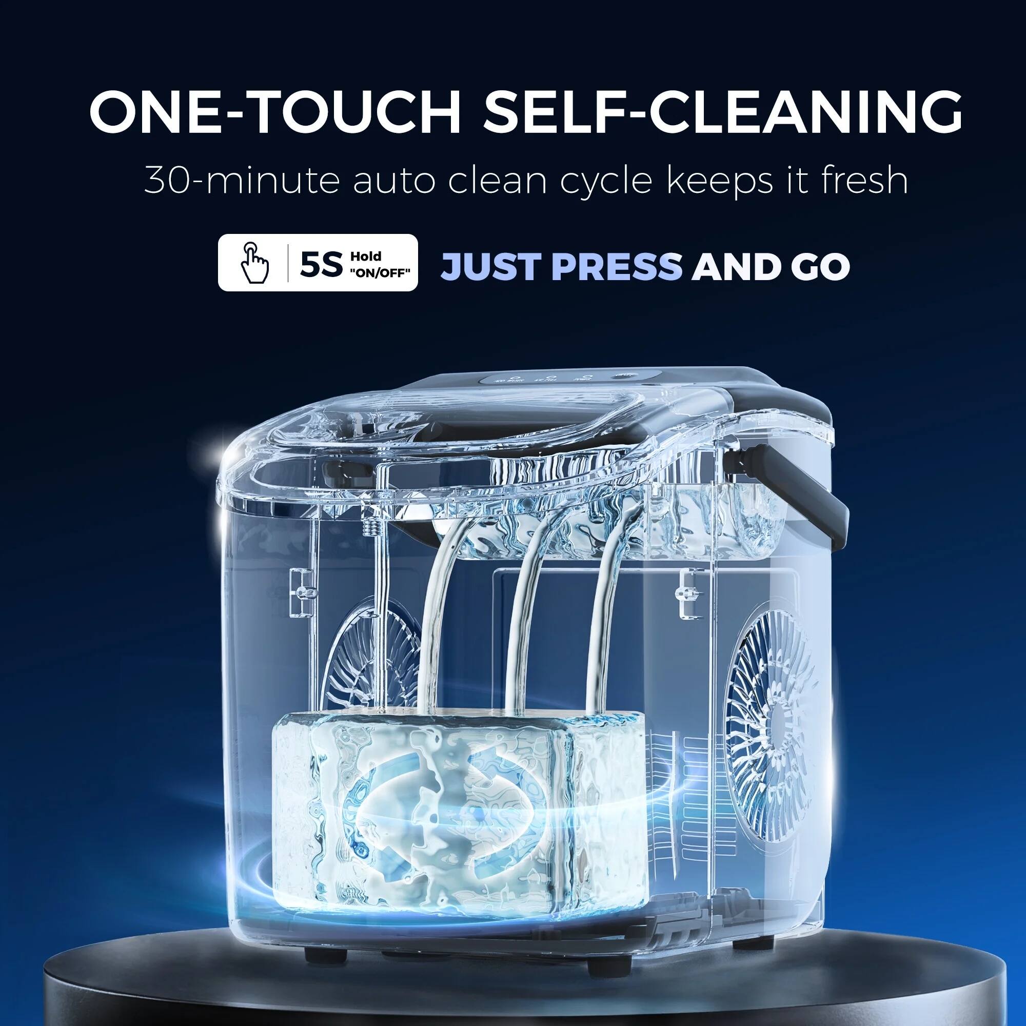 ONE-TOUCH SELF-CLEANING  
30-minute auto clean cycle keeps it fresh  

Hold "ON/OFF" for 5S  
JUST PRESS AND GO