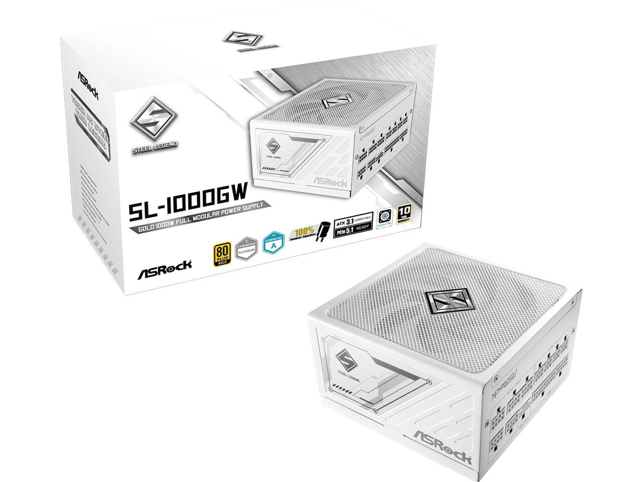 ASRock SL-1000GW FULL MODULAR POWER SUPPLY 3.1 compatible WOODI ATX GOLD 5.1 READY 100% - PO A 80 PLUS PLATINUM