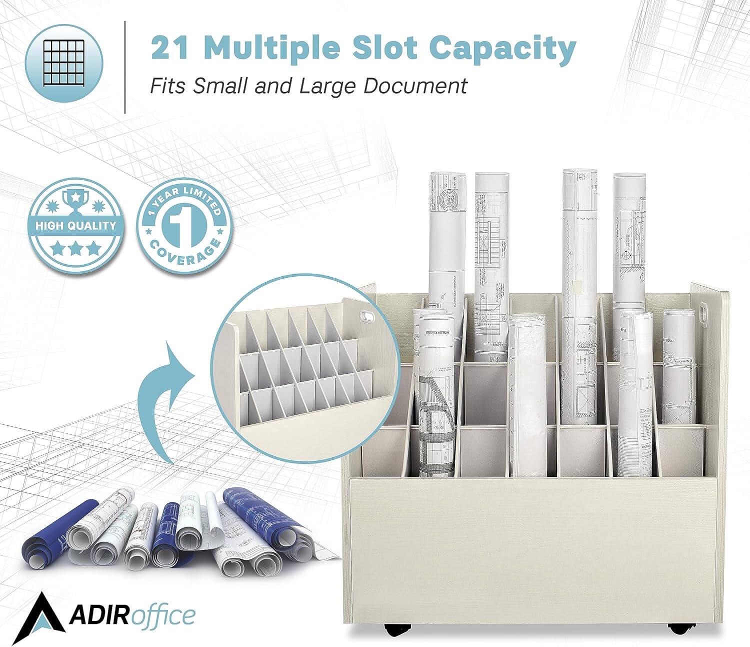 21 Multiple Slot Capacity, Fits Small and Large Document, 1 Year Limited Coverage, High Quality, ADIRoffice