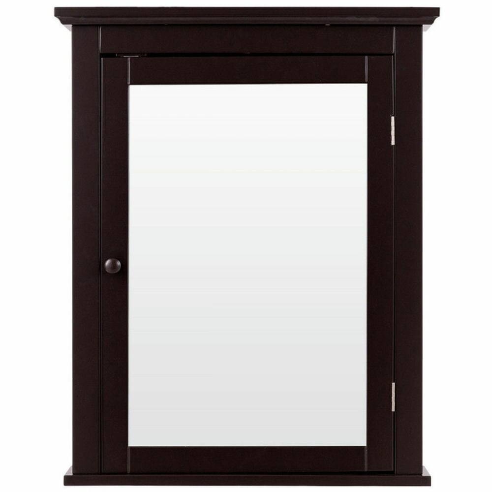 Front. Pefilos - Bathroom Wall Mounted Storage Mirror Medicine Cabinet, Bathroom Cabinet for Bathroom Laundry Room Kitchen - Brown.