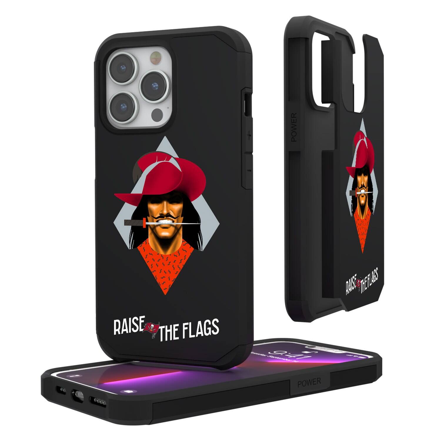 Keyscaper - NFL - Tampa Bay Buccaneers iPhone Rugged Case - 15 Pro - Black price history on PriceWatchPro