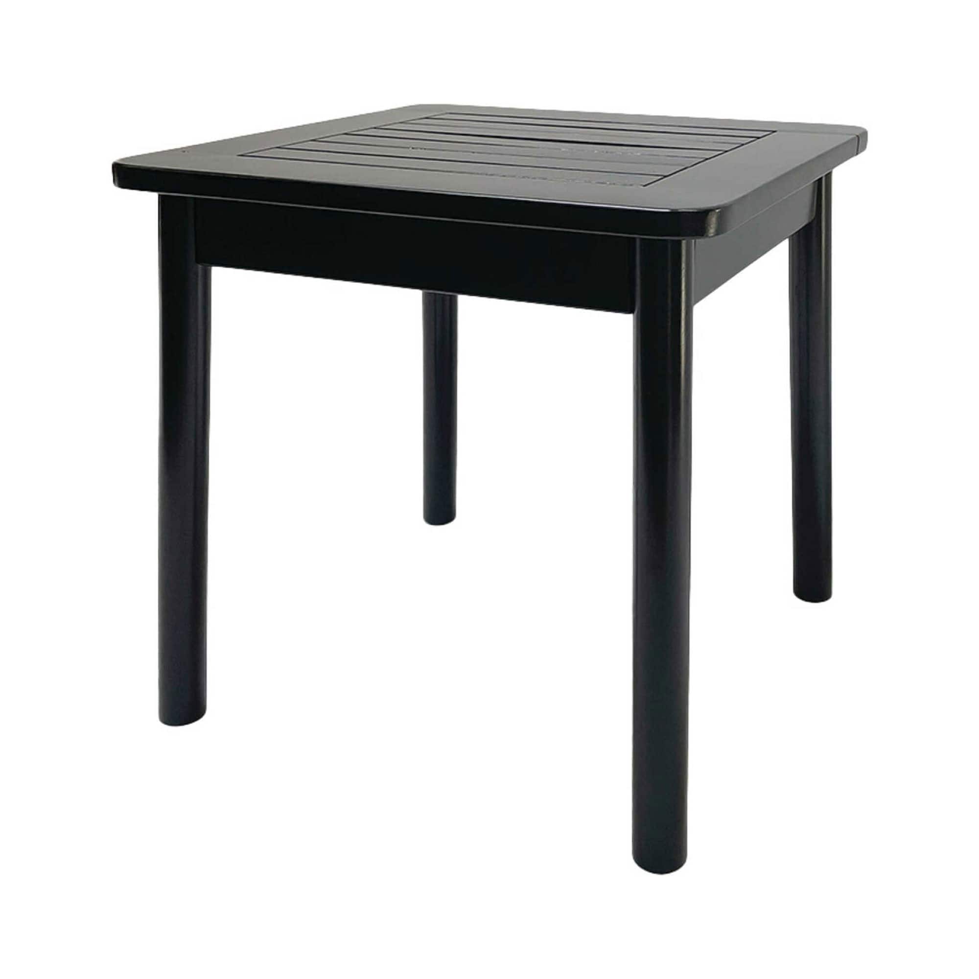 Jack Post - Farmhouse Outdoor Hardwood Square Patio Dining Side End Table - Black