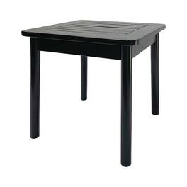Jack Post - Farmhouse Outdoor Hardwood Square Patio Dining Side End Table - Black