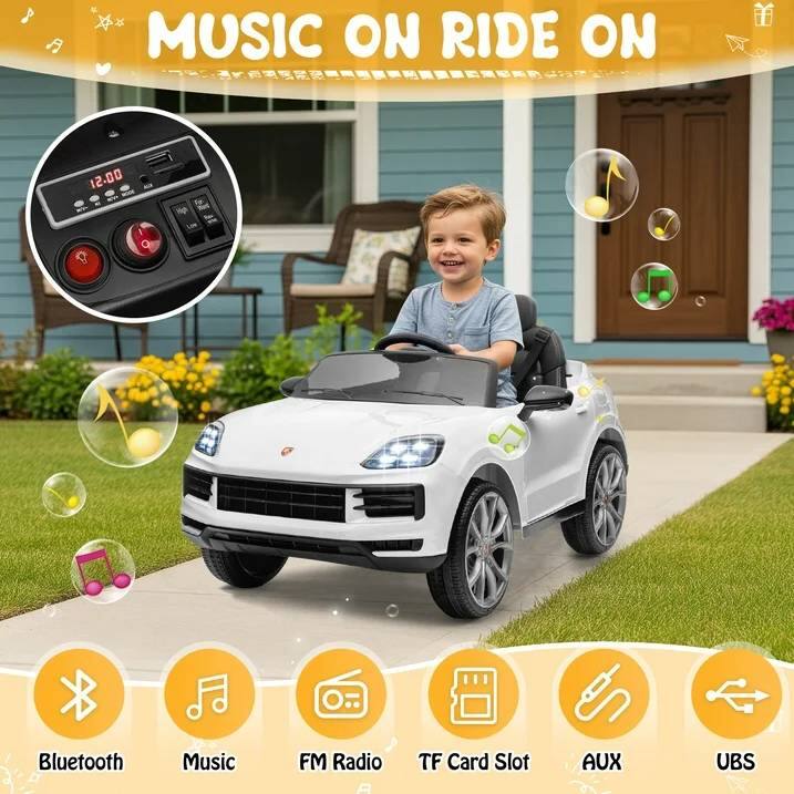 MUSIC ON RIDE ON

12.00

Bluetooth Music FM Radio TF Card Slot AUX USB