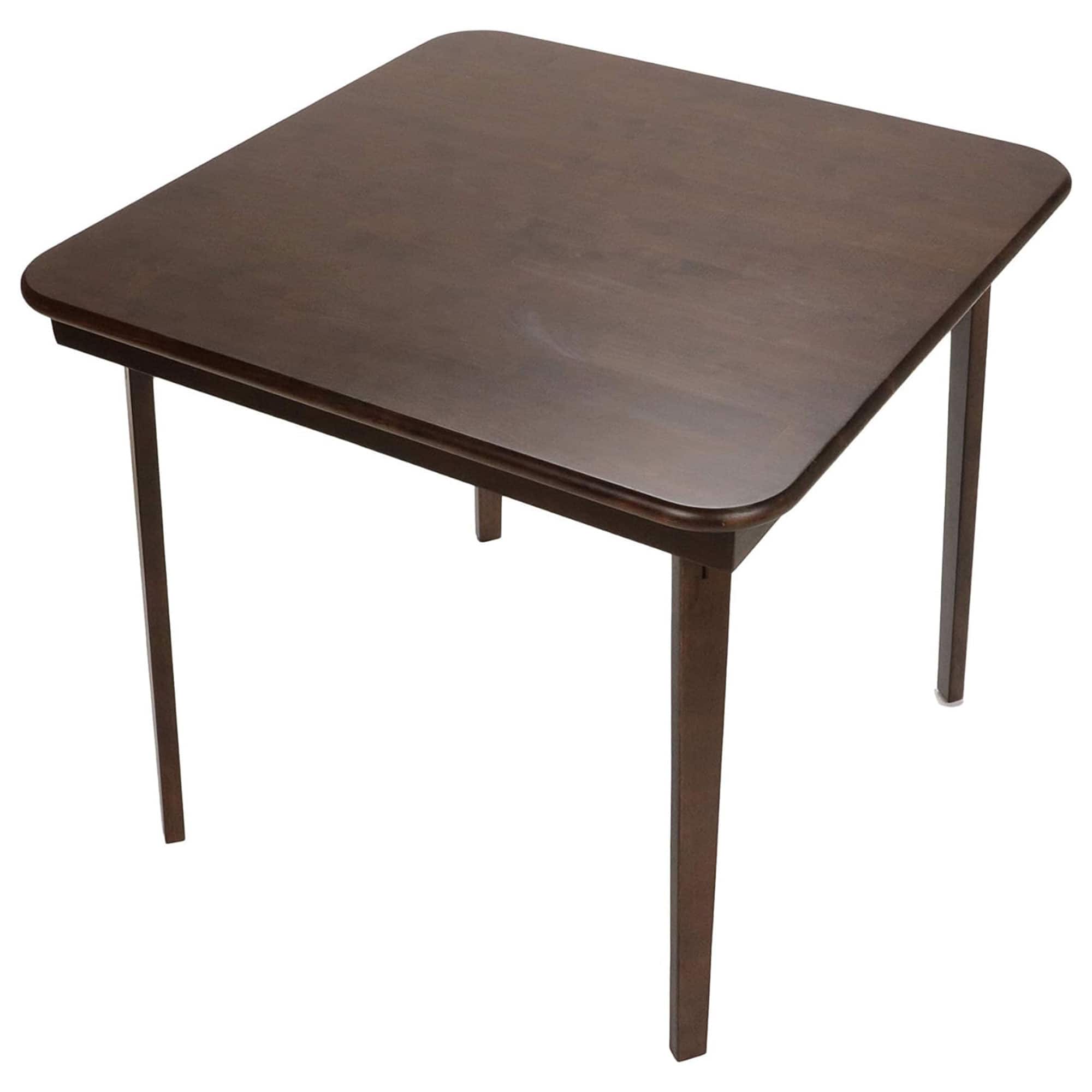 Stakmore - Straight Edge 32" Square Folding Card Table, Finish - Espresso