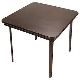 Stakmore - Straight Edge 32" Square Folding Card Table, Finish - Espresso