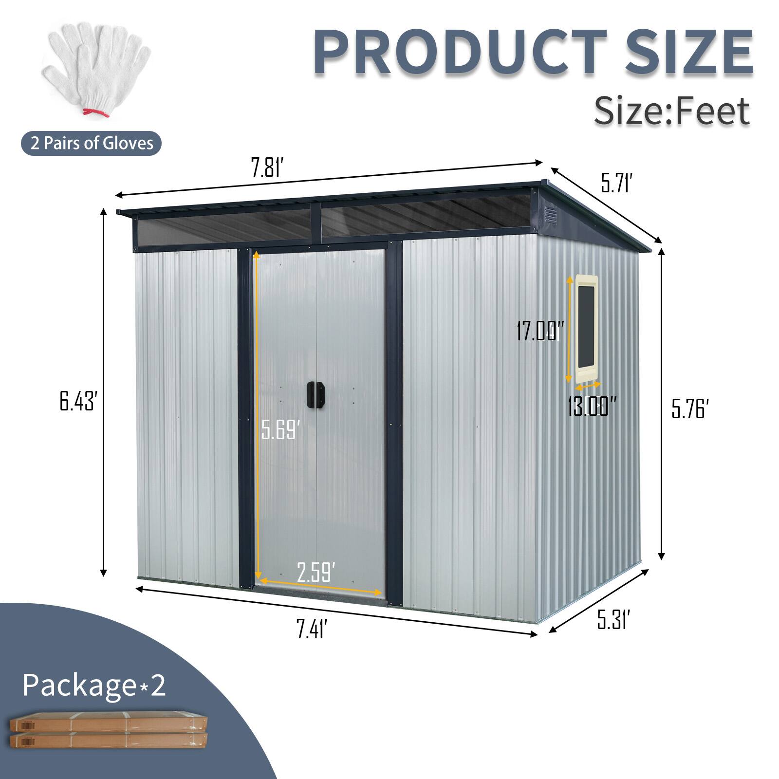 2 Pairs of Gloves

PRODUCT SIZE
Size: Feet

7.81' 5.71' 17.00" 6.43' 5.69' 13.00" 5.76' 2.59' 7.41' 5.31'

Package*2