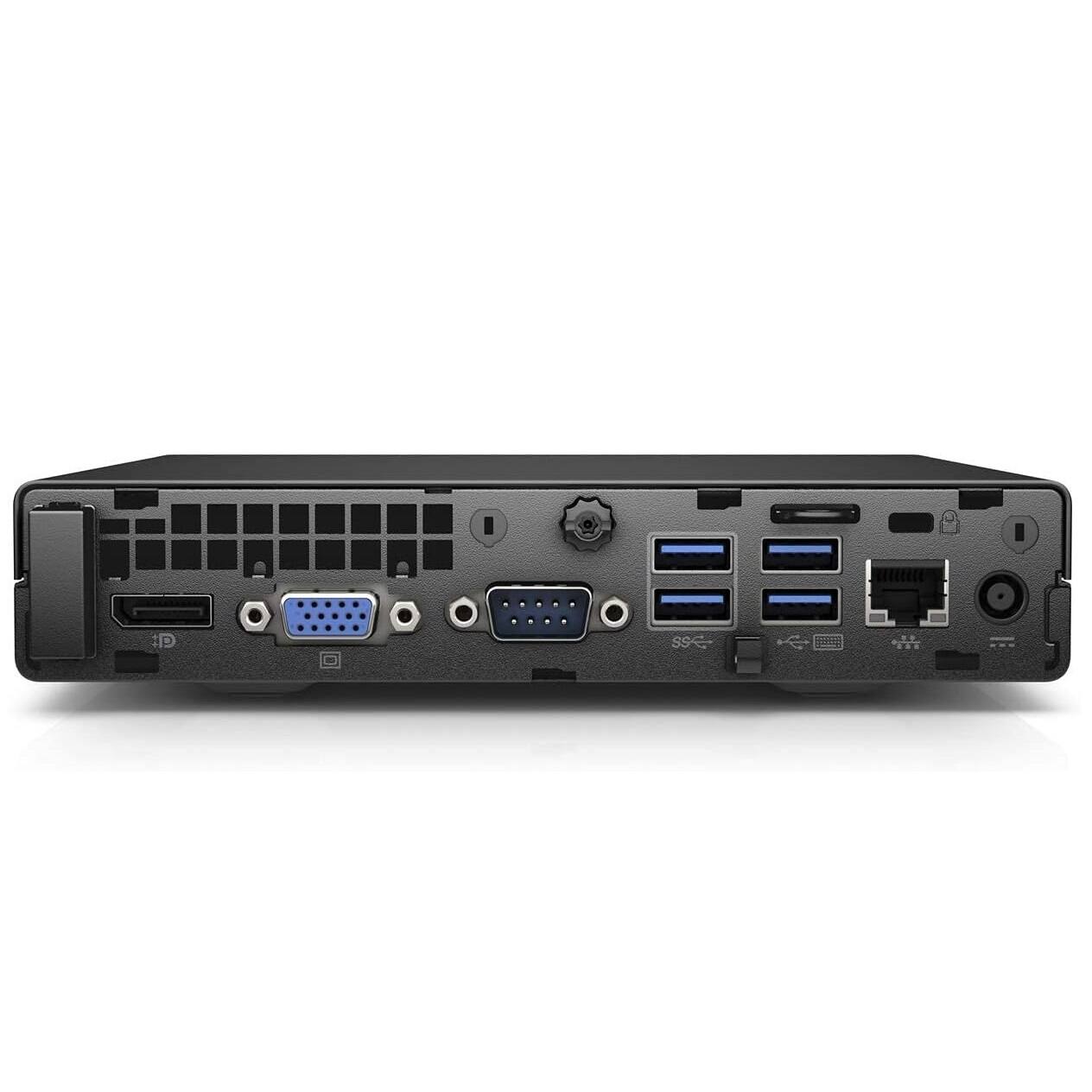 Back. HP - HP PRODESK 600 G2 Micro PC, Intel Core i5-6500T up to 3.1GHz, 16GB DDR4 RAM, 256GB SSD, USB Keyboard&Mouse, Win11 PRO - Black.