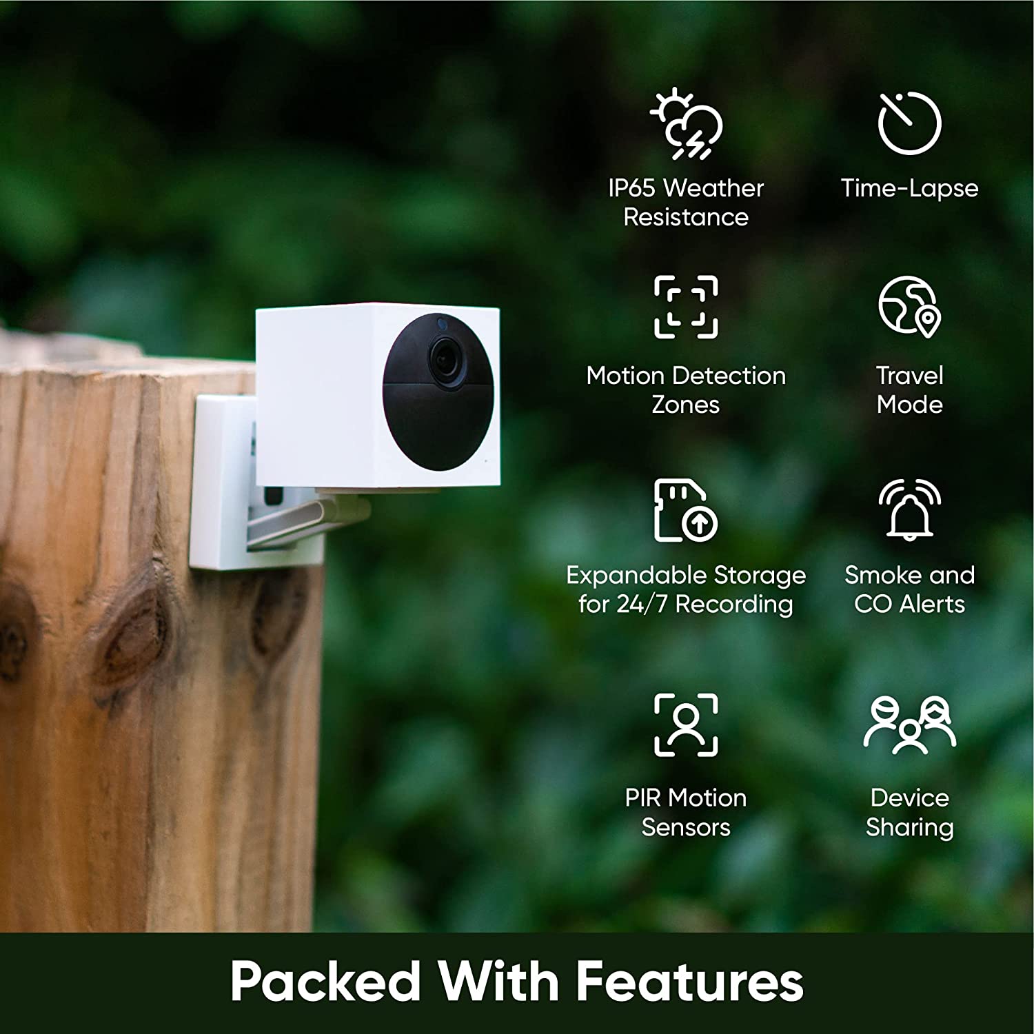 Alt View 16. Wyze - Cam Outdoor v2 Add-on Security Camera - White.