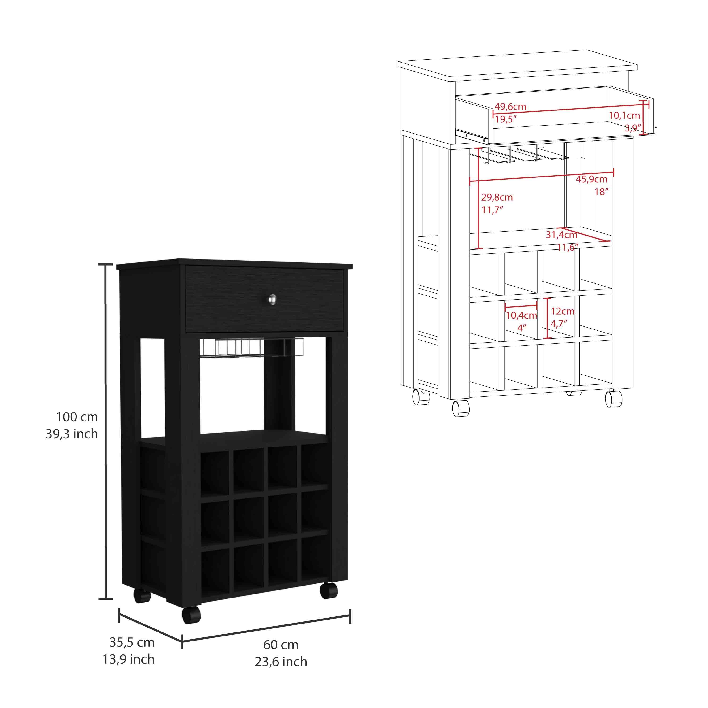 - 49.6 cm (19.5")
- 10.1 cm (3.9")
- 29.8 cm (11.7")
- 31.4 cm (12.4")
- 10.4 cm (4")
- 12 cm (4.7")
- 100 cm (39.3")
- 35.5 cm (13.9")
- 60 cm (23.6")